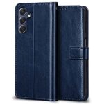 Shock Proof Flip Cover Back Case for Samsung Galaxy M54 | Magnetic Wallet Leather Case with Stand - Image 3