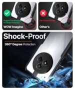 kelpuj Shock Proof Clear Protective Back Case for Realme Narzo 80 Pro 5G - AirEDGE Technology | 360 Degree Camera Protection | Transparent Hybrid Back Case Mobile Cover - Black - Image 5