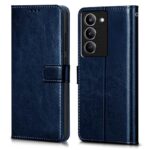 Shock Proof Flip Cover Back Case for Realme 14X 5G | Magnetic Wallet Leather Case with Stand