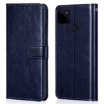Shock Proof Flip Cover Back Case for Realme C21Y | Magnetic Wallet Leather Case with Stand