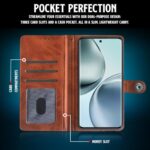 Shock Proof Flip Cover Back Case for Realme 14 Pro Plus 5G | Magnetic Wallet Leather Case with Stand - Image 5