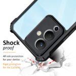 kelpuj TPU+PC Shock Proof Clear Protective Back Case for Infinix Note 12 5G - Airedge Technology | 360 Degree Camera Protection | Transparent Hybrid Back Case Mobile Cover - Black - Image 4