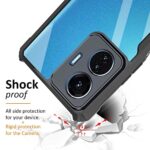 kelpuj TPU Shock Proof Clear Protective Back Case for IQOO Z6 44w 4G, Vivo T1 44w 4G, AirEDGE Technology, 360 Degree Camera Protection Transparent Hybrid Back Case Mobile Cover - Black - Image 7