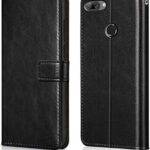 Shock Proof Flip Cover Back Case for Honor 9N | Magnetic Wallet Leather Case with Stand