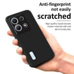 kelpuj Slim Ultra Soft Rubberised Back Cover for Infinix Note 30 5G | Inner Velvet Fabric Lining | Matte Silicone Flexible Camera Protection Back Case - Black - Image 8