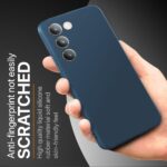 Back Cover for Vivo Y200e 5G | Vivo T3 5G | Ultra Slim Soft Rubberised Case | Inner Velvet Fabric Lining | Matte Silicone Flexible Mobile Case | Camera Protection - Blue - Image 5
