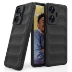 Ultimate Silicon Back Cover Case for Realme Narzo N55 | C55 | Military Grade Drop Protection Shockproof Bumper | Anti-Slip Grip | Scratch Proof Micro-Fibre Cloth Inside (Pitch Black)