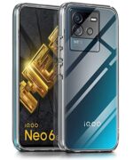 Crystal Clear Transparent Back Case Cover for iQOO Neo 6 5G | Full Device & Camera Protection Shockproof TPU Silicone Back Cover Case Transparent