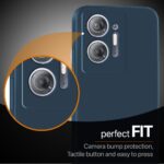 Back Cover for Infinix Hot 30 5G | Ultra Slim Soft Rubberised Case | Inner Velvet Fabric Lining | Matte Silicone Flexible Mobile Case | Camera Protection - Blue - Image 5