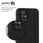 Ultra Slim Soft Rubberised Back Cover Case for Redmi 10 Prime | Inner Velvet Fabric Lining | Matte Silicone Flexible Camera Protection Back Case - Black - Image 5