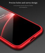 Plastic 3 in 1 Double Dip Super Slim Hybrid All Angle Protection Lightweight Matte Hard Back Cover for Apple iPhone X/iPhone Xs (Black and Red), Black - Image 4