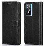 Shock Proof Flip Cover Back Case for Vivo Y76 5G | Magnetic Wallet Leather Case with Stand