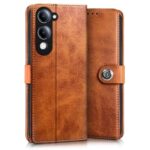 Shock Proof Flip Cover Back Case for Vivo T4 Lite 5G | Magnetic Wallet Leather Case with Stand - Image 3