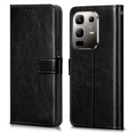Shock Proof Flip Cover Back Case for Infinix Note 50X 5G | Magnetic Wallet Leather Case with Stand
