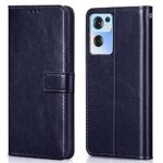 Shock Proof Flip Cover Back Case for Oppo Reno 7 5G | Magnetic Wallet Leather Case with Stand