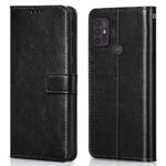 Shock Proof Flip Cover Back Case for Motorola Moto G30 | Magnetic Wallet Leather Case with Stand