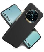 kelpuj Slim Frameless Back Cover for Realme 13 Pro 5G | Realme 13 Pro Plus 5G | Soft Matte Silicone Flexible Mobile Case & Camera Protection | Ultra Thin Lightweight Design (Black) - Image 4