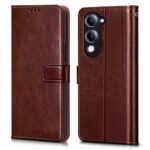 Shock Proof Flip Cover Back Case for Vivo T4 Lite 5G | Magnetic Wallet Leather Case with Stand