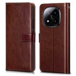 Shock Proof Flip Cover Back Case for Redmi Note 14 Pro Plus 5G | Magnetic Wallet Leather Case with Stand