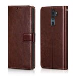 Shock Proof Flip Cover Back Case for Oppo A5 | Magnetic Wallet Leather Case with Stand