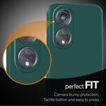 Ultra Slim Soft Rubberised Back Cover Case for Oppo Reno8 T 5G | Inner Velvet Fabric Lining | Matte Silicone Flexible Camera Protection Back Cover ? Green - Image 5