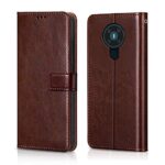 Shock Proof Flip Cover Back Case for Nokia 5.3 | Magnetic Wallet Leather Case with Stand