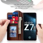 Shock Proof Flip Cover Back Case for Iqoo Z7 5G | Magnetic Wallet Leather Case with Stand - Image 7