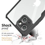 kelpuj Crystal Clear Transparent Back Case for Compatible with Apple iPhone 13 Shockproof TPU Silicone Cover | Full Body & Camera Protection Transparent - Image 3