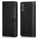 Shock Proof Flip Cover Back Case for Vivo U20 | Magnetic Wallet Leather Case with Stand