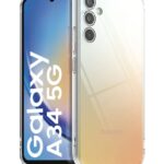 kelpuj Crystal Clear Transparent Back Case for Compatible with Samsung Galaxy A34 5G | Shockproof TPU Silicone Cover | Full Body & Camera Protection Transparent