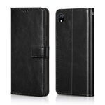 Shock Proof Flip Cover Back Case for Vivo Y91I | Magnetic Wallet Leather Case with Stand