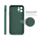 Ultra Slim Soft Rubberised Back Cover for iQOO Z6 5G | Vivo T1 5G | Vivo Y75 5G | Vivo Y55 5G | Inner Velvet Fabric Lining | Matte Silicone Flexible Camera Protection Back Case - Green - Image 6