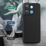 Slim Ultra Soft Rubberised Back Cover for Infinix Smart 7 | Inner Velvet Fabric Lining | Matte Silicone Flexible Camera Protection Back Case - Black - Image 3