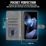 Shock Proof Flip Cover Back Case for 1+ Oneplus 13 5G | Magnetic Wallet Leather Case with Stand - Image 7