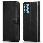 Shock Proof Flip Cover Back Case for Samsung Galaxy M32 5G | Magnetic Wallet Leather Case with Stand