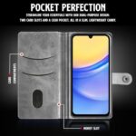 Shock Proof Flip Cover Back Case for Samsung Galaxy A15 5G | Magnetic Wallet Leather Case with Stand - Image 7