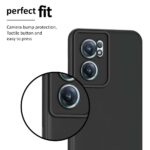 Ultra Slim Soft Rubberised Back Cover Case for 1+ OnePlus Nord CE 2 5G Ultra | Inner Velvet Fabric Lining | Matte Silicone Flexible Camera Protection Back Cover - Black - Image 5