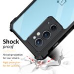 Shockproof Crystal Clear OnePlus 9RT 5G Back Cover Case | 360 Degree Protection | Transparent Mobile Back Cover Case for 1+ OnePlus 9RT 5G | Hybrid PC + TPU - Black Bumper - Image 4