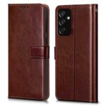 Shock Proof Flip Cover Back Case for Samsung Galaxy M55 5G | Magnetic Wallet Leather Case with Stand