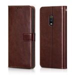 Shock Proof Flip Cover Back Case for Realme X | Magnetic Wallet Leather Case with Stand