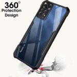 Poly Carbonate Crystal Clear Transparent Mobile Back Cover with AirEDGE Technology, Hard Bumper, Full Armor Shockproof Device and Camera Protection for Redmi Note 11 Pro, Pro Plus (Black) - Image 2