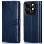 Shock Proof Flip Cover Back Case for Itel S23 Plus | Magnetic Wallet Leather Case with Stand