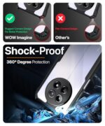 kelpuj Shock Proof Clear Protective Back Case for Realme 13 5G | Realme 12 5G | 12X 5G | Narzo 70x 5G | C65 5G | N65-360 Degree Camera Protection | Transparent Hybrid Mobile Cover - Black - Image 7