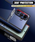 Shockproof Clear Back Cover for Samsung Galaxy Z Fold 7 5G | Electroplated Metal-Look Camera Lens Protector | Slim & Lightweight Design | Hybrid PC + TPU | Hard Case ? Matte Black - Image 5