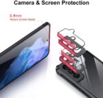 Shock Proof Clear Protective Back Case for Galaxy S21+ - AirEDGE Technology | Full Camera Protection | Back Case Mobile Cover for Samsung Galaxy S21+ S21 Plus - Black - Image 5