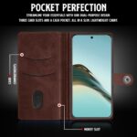 Shock Proof Flip Cover Back Case for Realme 13 Plus 5G | Magnetic Wallet Leather Case with Stand - Image 6