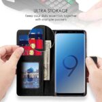 Shock Proof Flip Cover Back Case for Samsung Galaxy S9 Plus | Magnetic Wallet Leather Case with Stand - Image 3