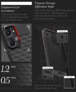 Back Cover for iQOO Z9 Lite | Vivo T3 Lite 5G | Y18t | Y18 | Y18e | Y03 | Y28s | Y37 with Hexa Cube Design | Inner Velvet Fabric | Matte Silicone Flexible Case | Camera Protection - Black - Image 8
