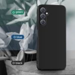 Back Cover for Samsung Galaxy M34 5G | F34 5G | Ultra Slim Soft Rubberised Case | Inner Velvet Fabric Lining | Matte Silicone Flexible Mobile Case | Camera Protection - Black - Image 6