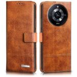 Shock Proof Flip Cover Back Case for Realme Narzo 60 Pro | Magnetic Wallet Leather Case with Stand